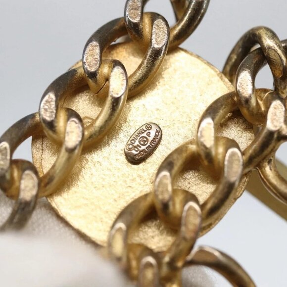 CHANEL Chain Belt metal Gold CC Auth 159438SAM main image 7